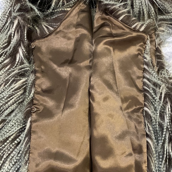 Max Studio Brown Faux Fur Vest